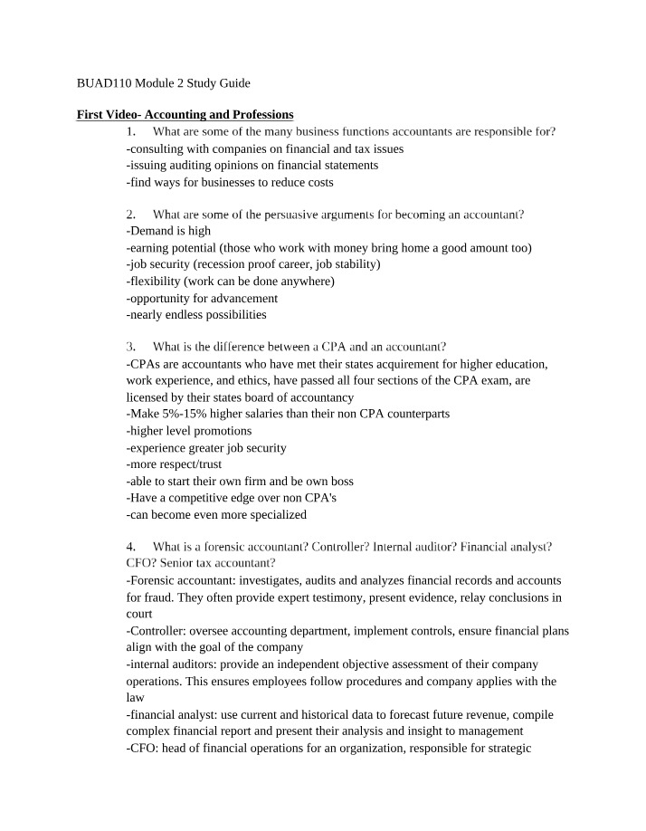 Responsibilities and Advantages of Accounting Professions