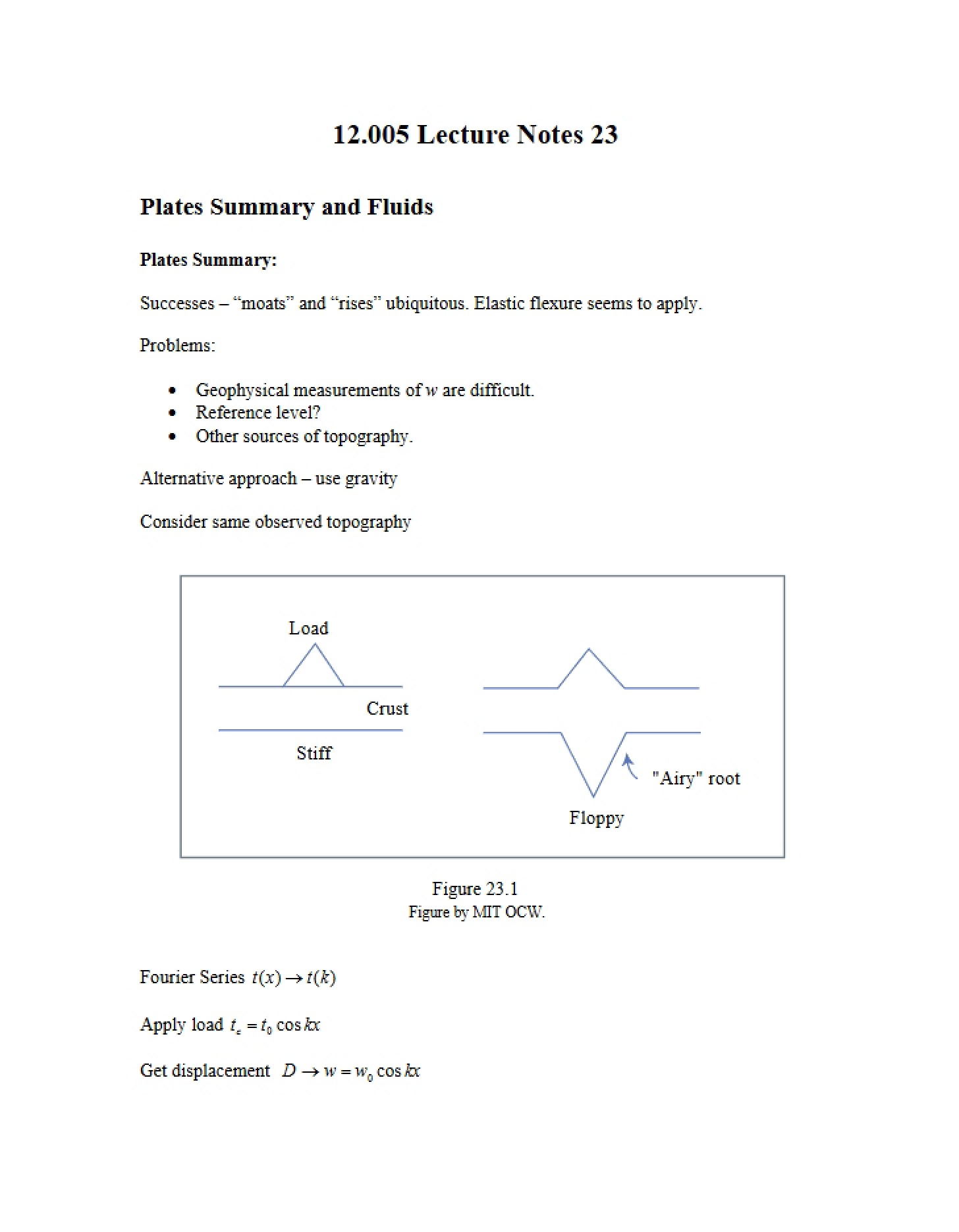 Fluids and Plates Summary