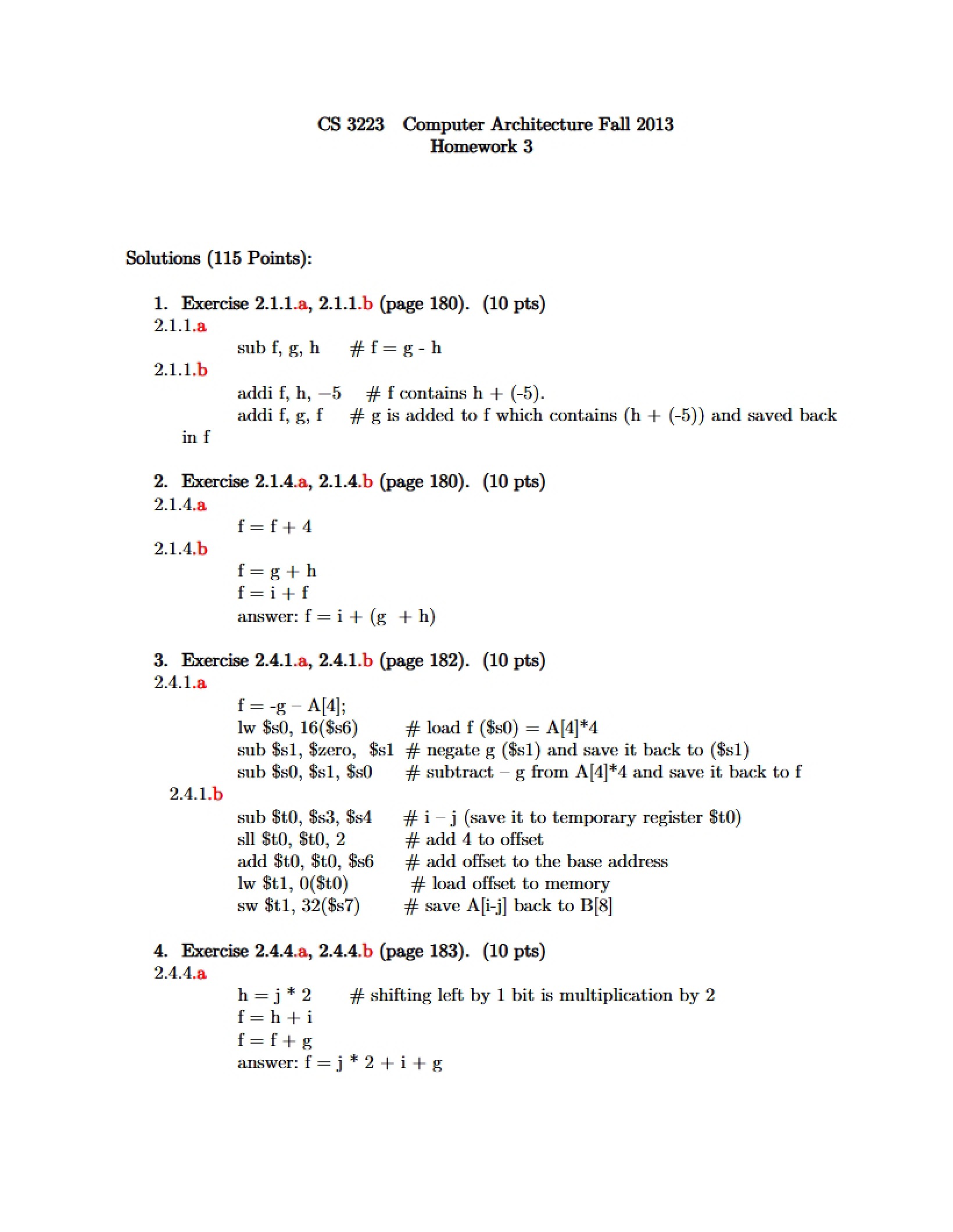 Assignment 3 Computer Organization