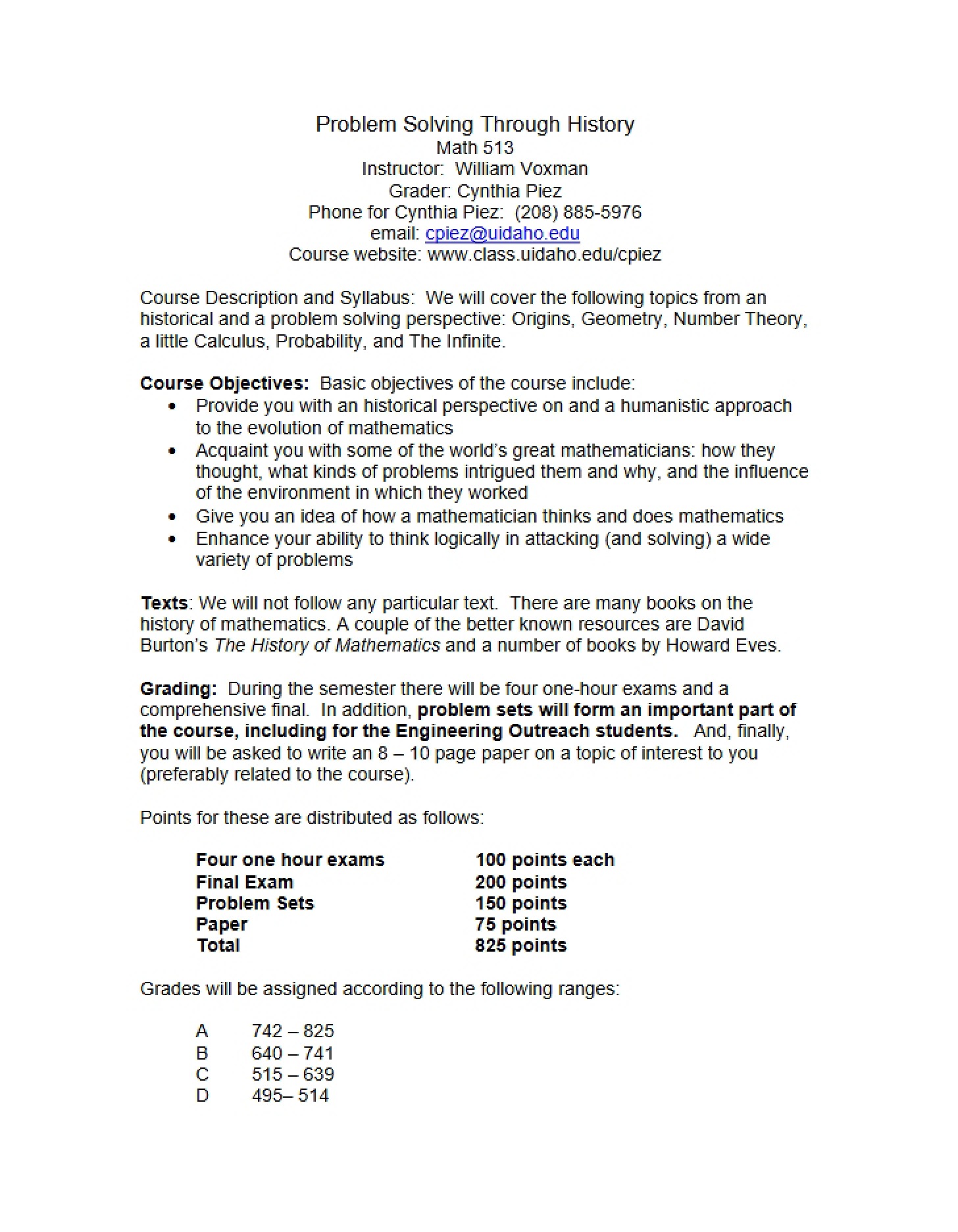 Course Requirements