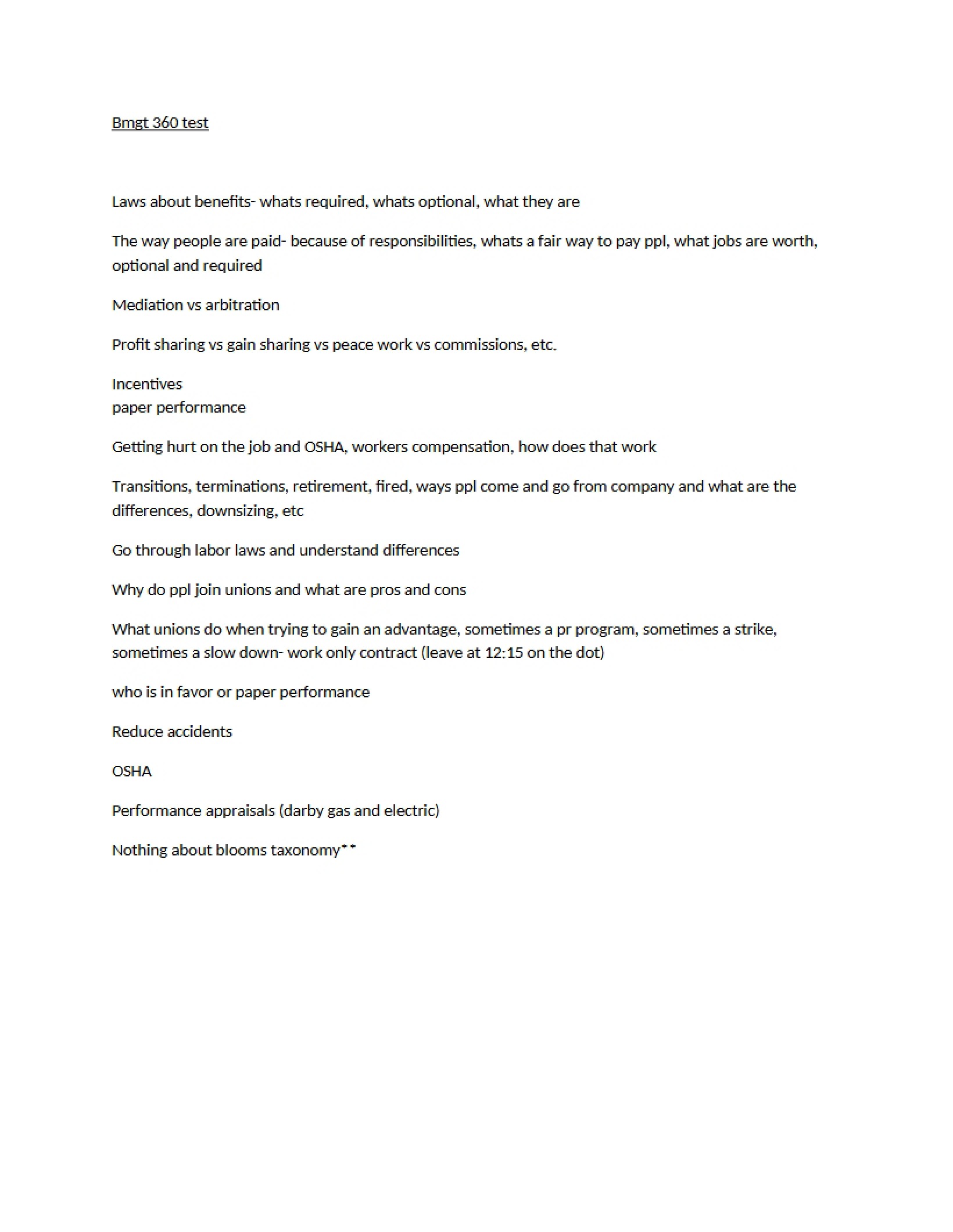 Human Capital Notes