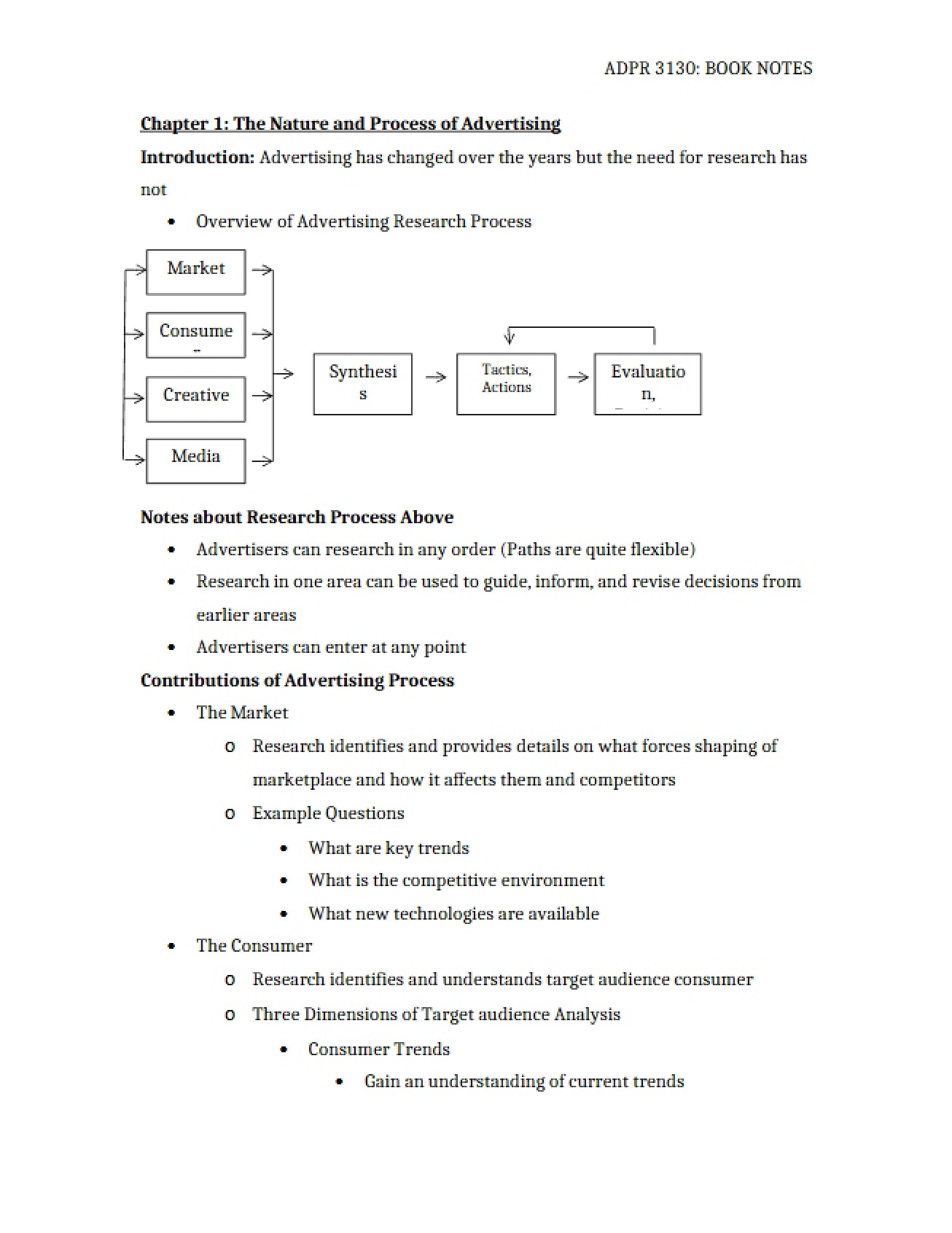 Chapter 1 The Nature and Process of Advertising