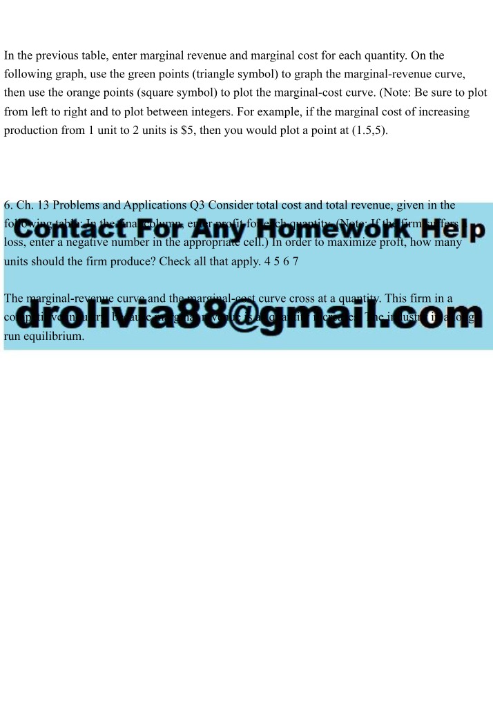 Marginal Revenue and Cost Analysis - Chapter 13 Problems