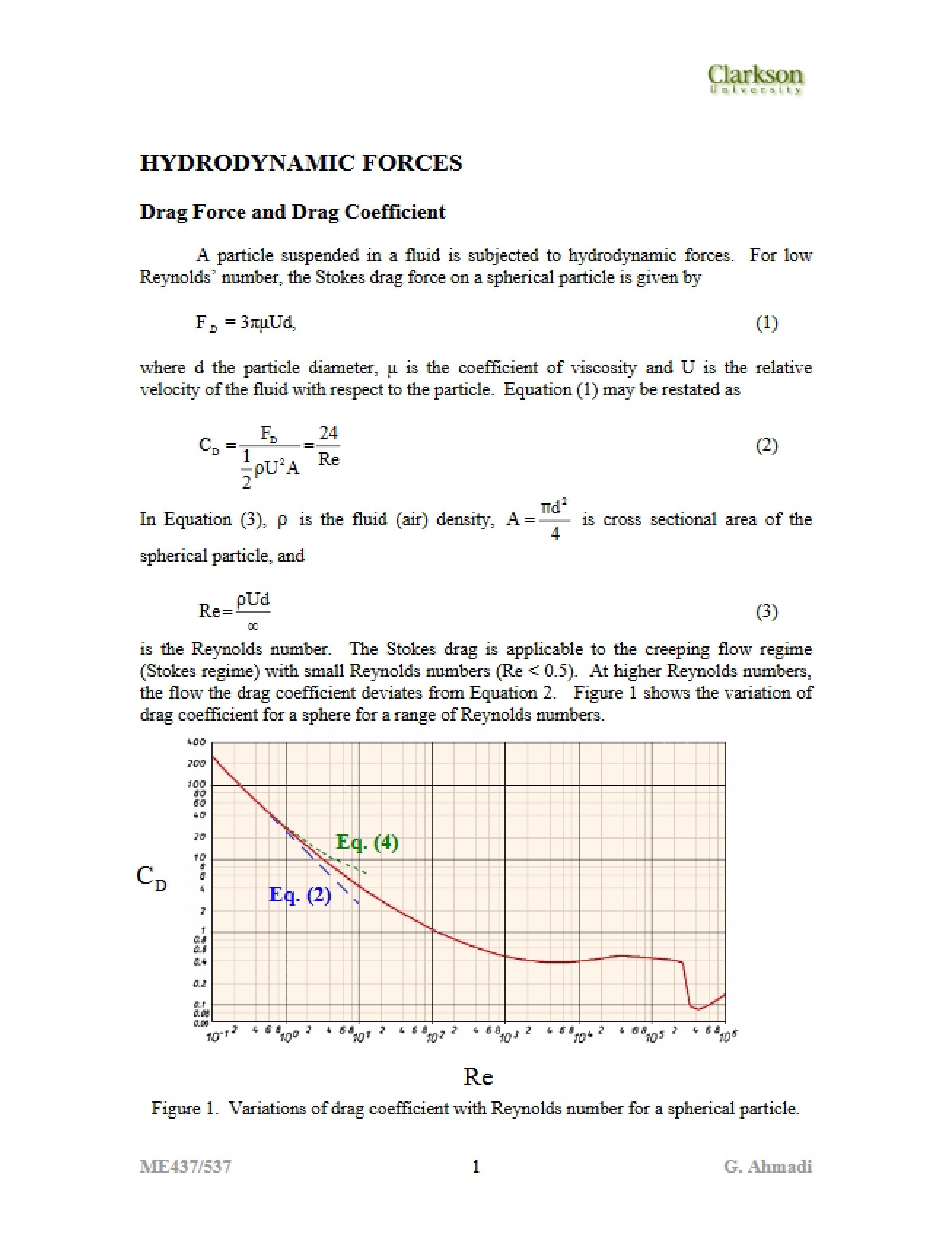 Coefficient of Drag and Drag Force