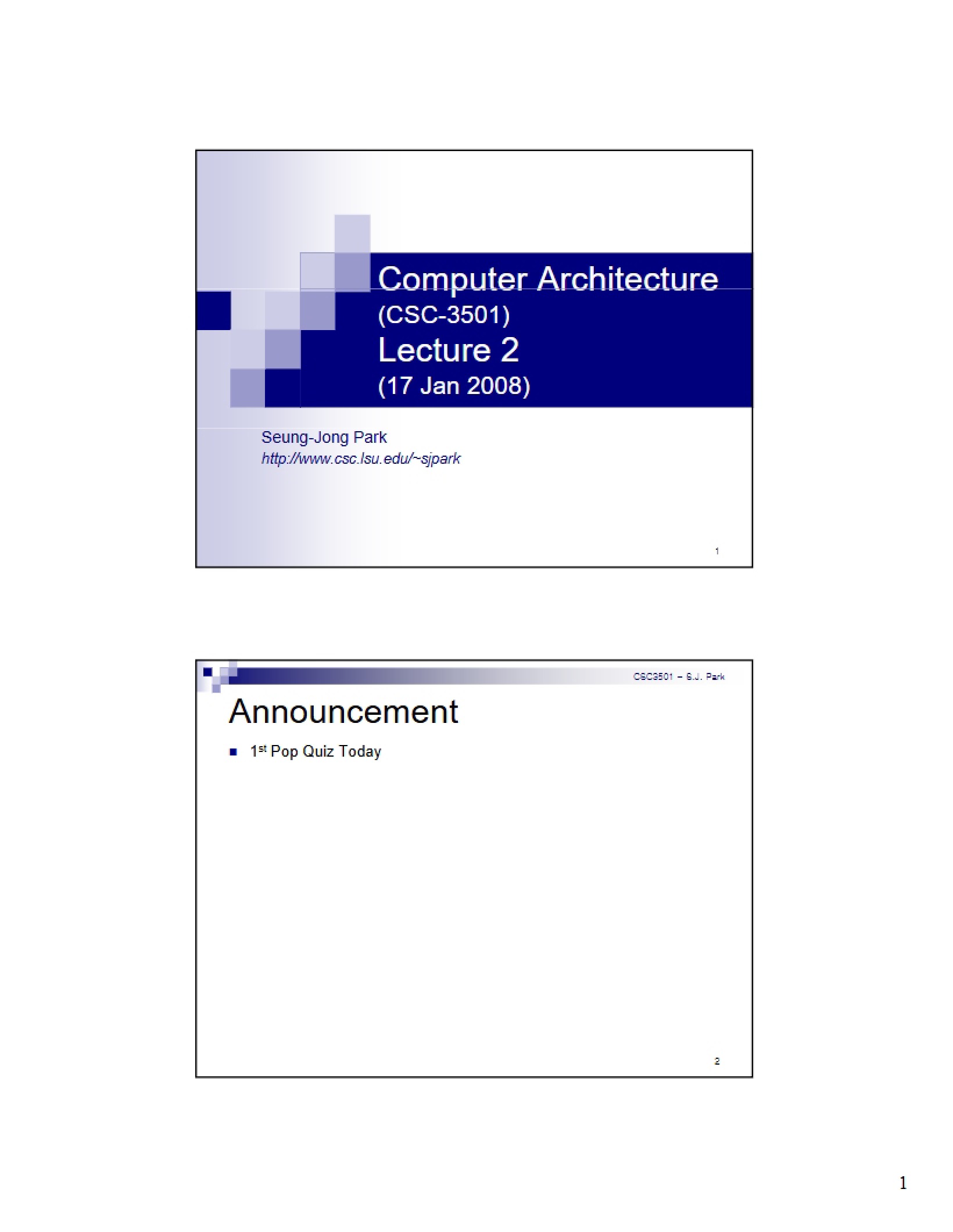 Computer Org Lecture Notes 2