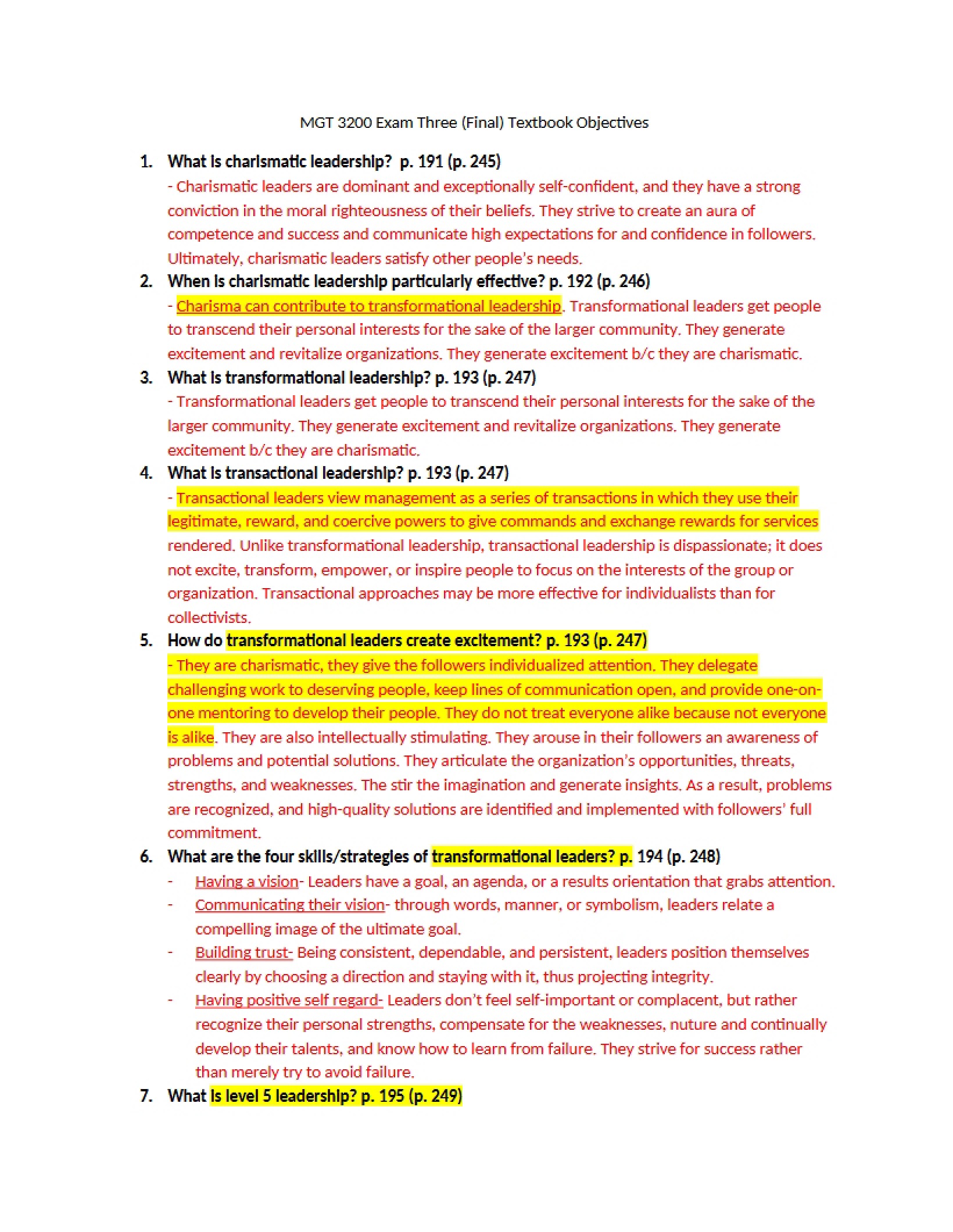 Management Test 3