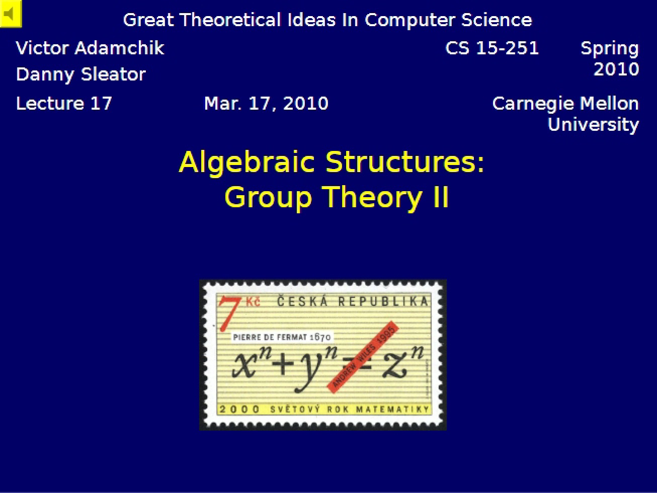 CS 15251 Lecture 17 (Pt 1)