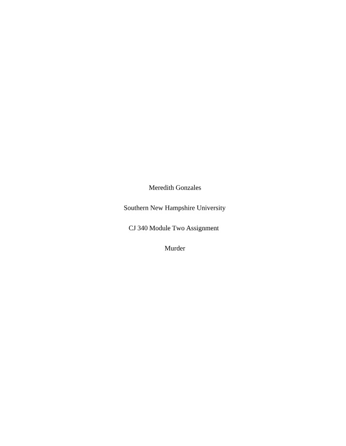Module Two Assignment - CJ 340