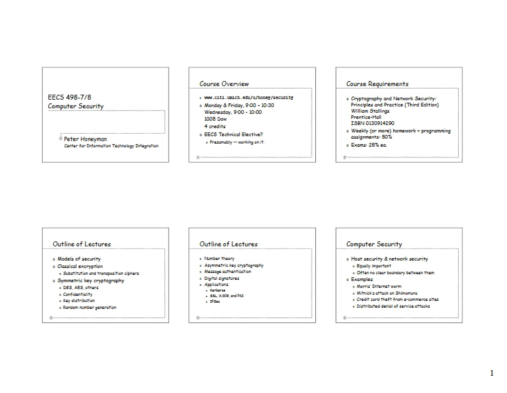 Special Topics Course Notes