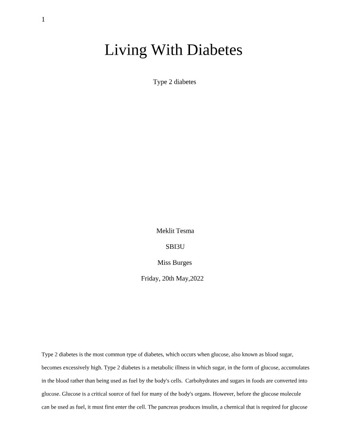 Living With Type 2 Diabetes