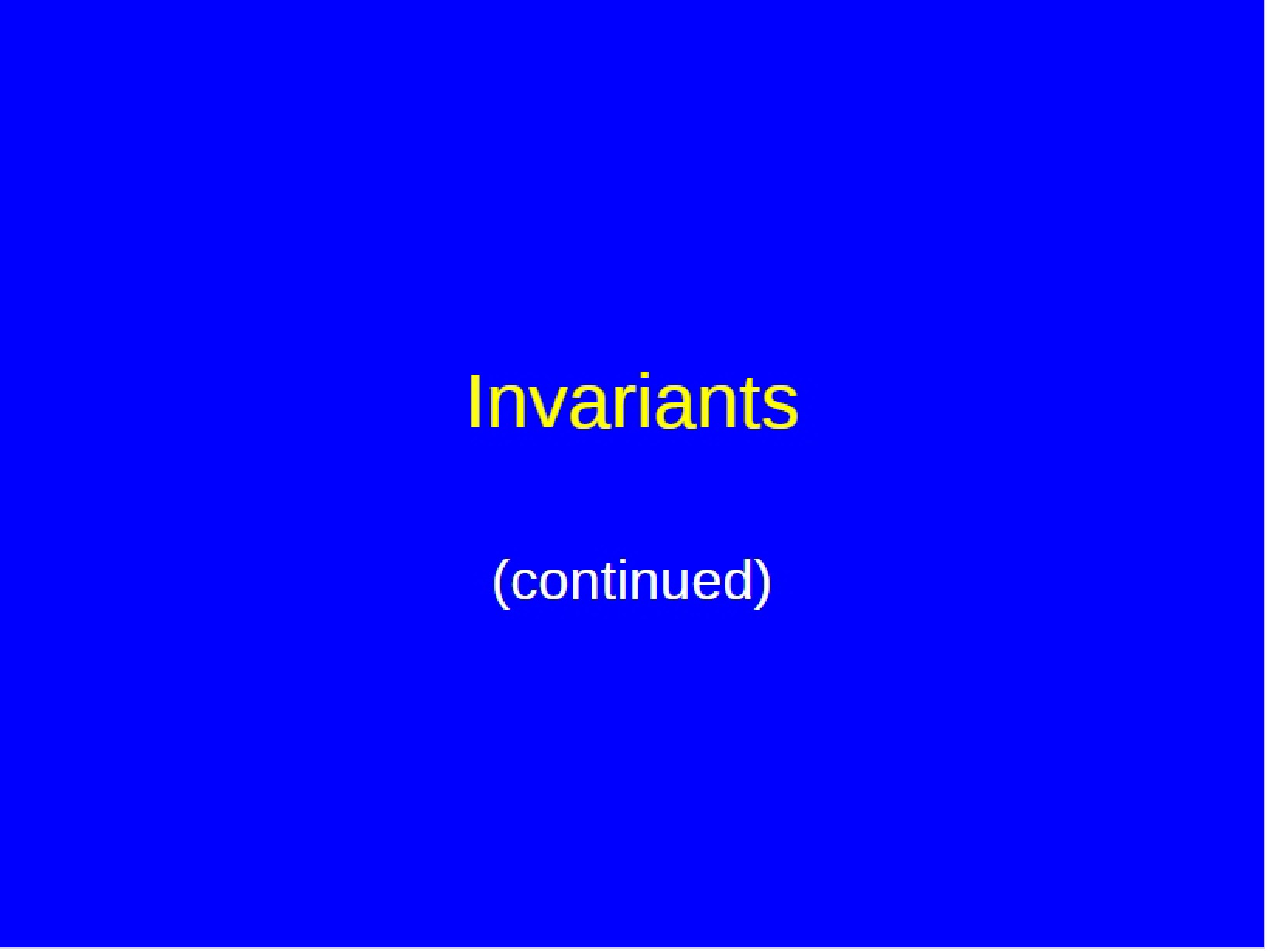 Invariance