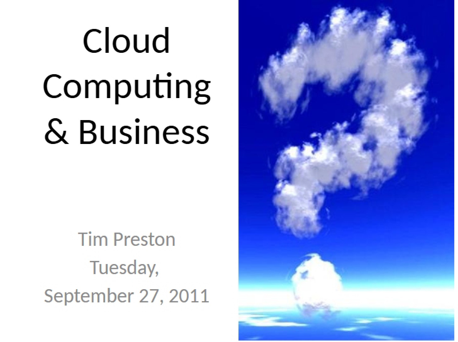 Business and Cloud Computing