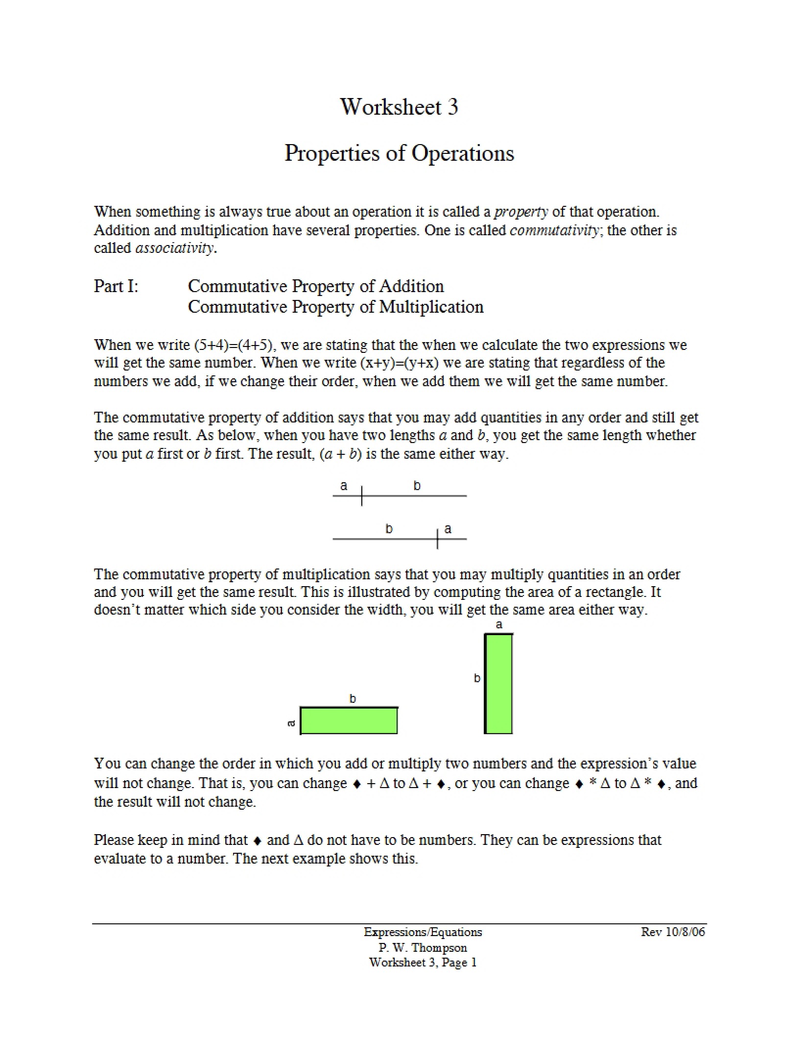 Operations Properties