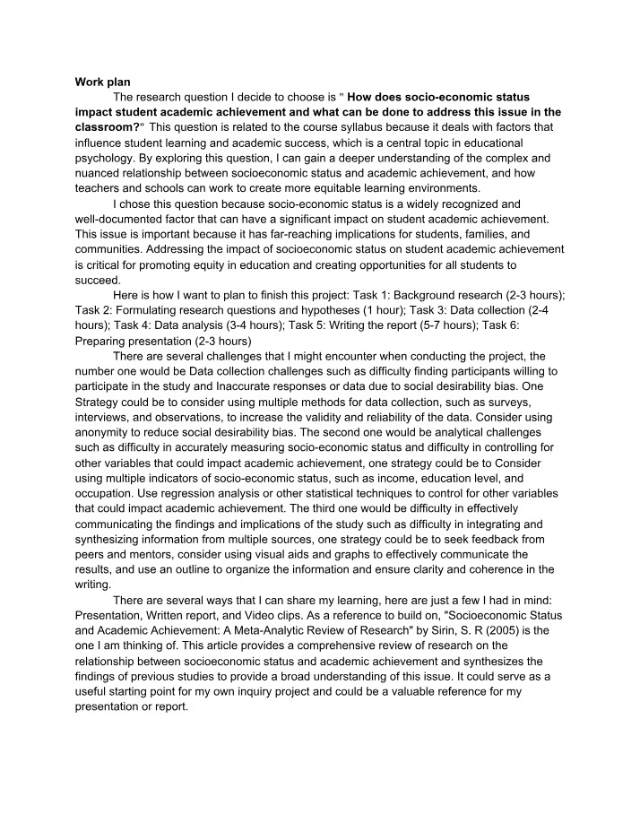 Socioeconomic Status Impacts on Academic Achievement