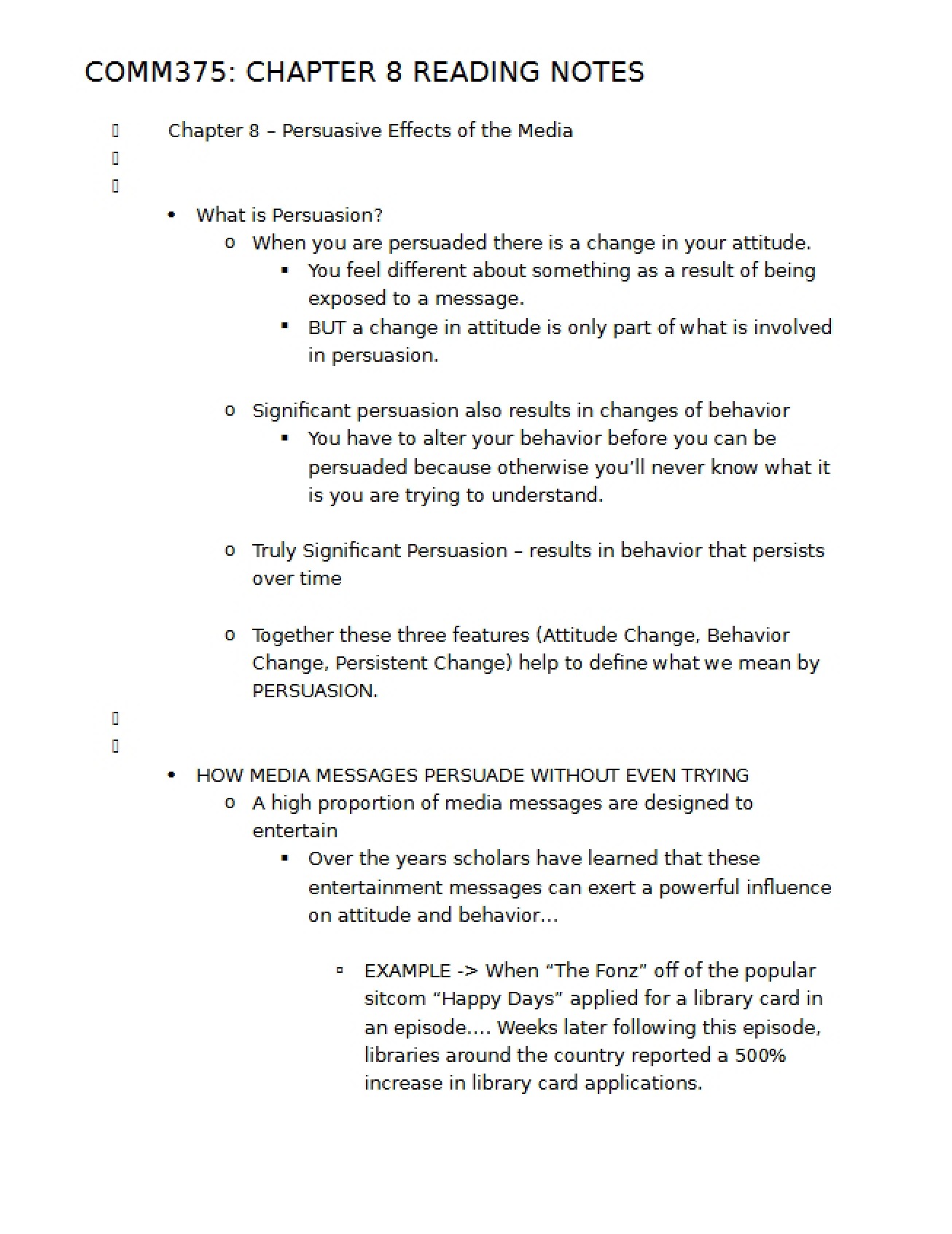 Reading Notes for the Eighth Chapter of Media Audiences
