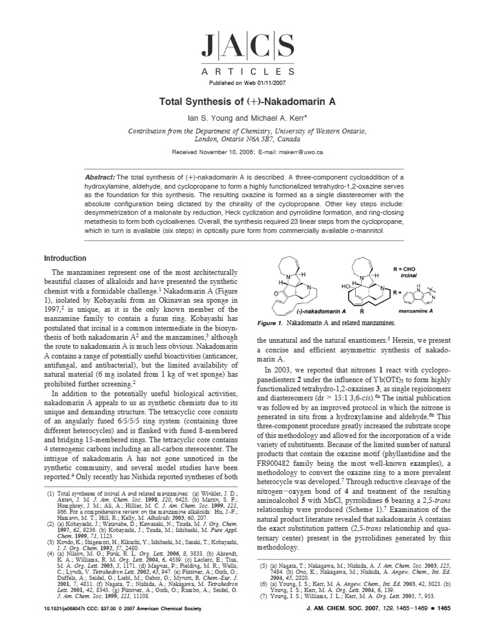 Nakadomarin A Total Synthesis