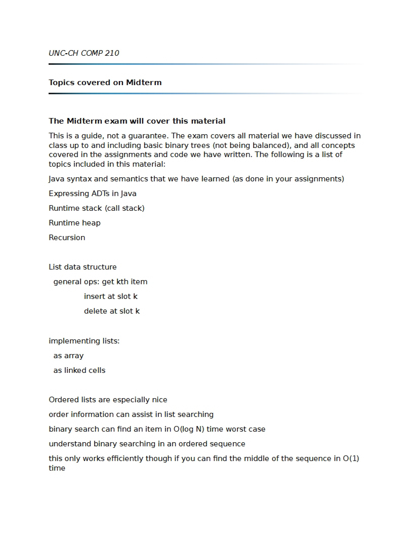 Data Structure Analysis Midterm