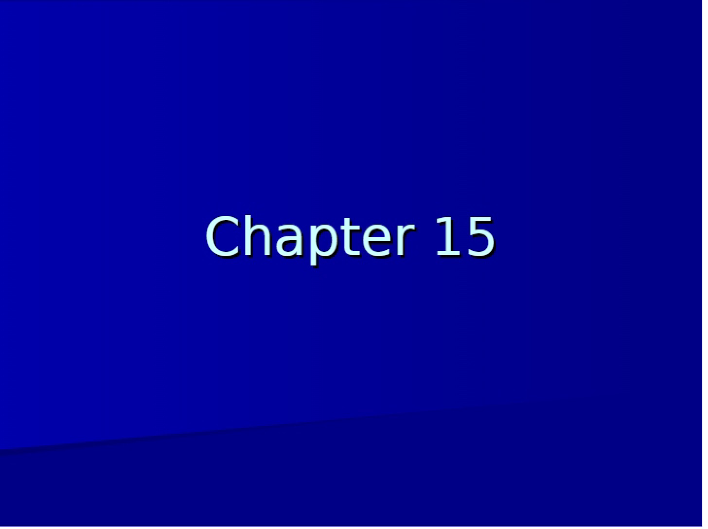 Fifteenth Chapter