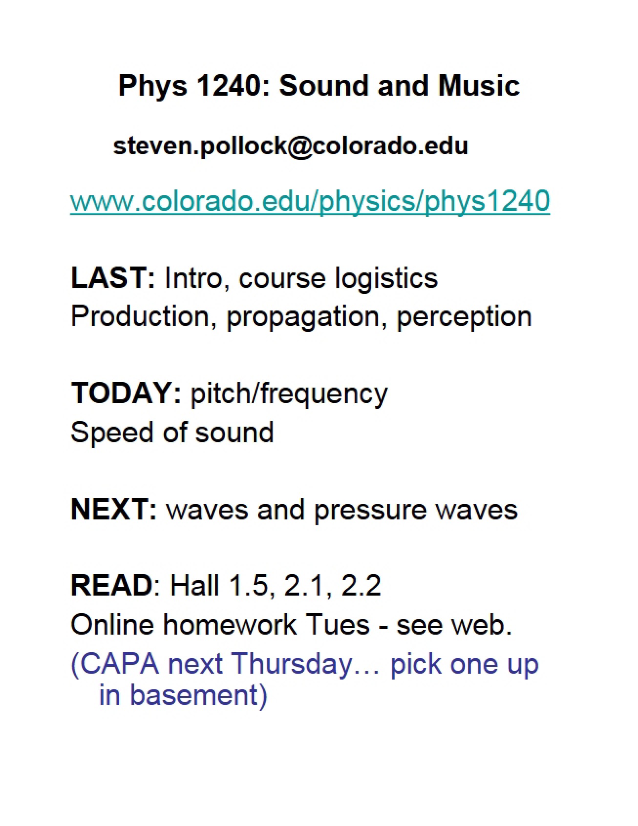 Sound and Music Lecture Notes (Set 7)