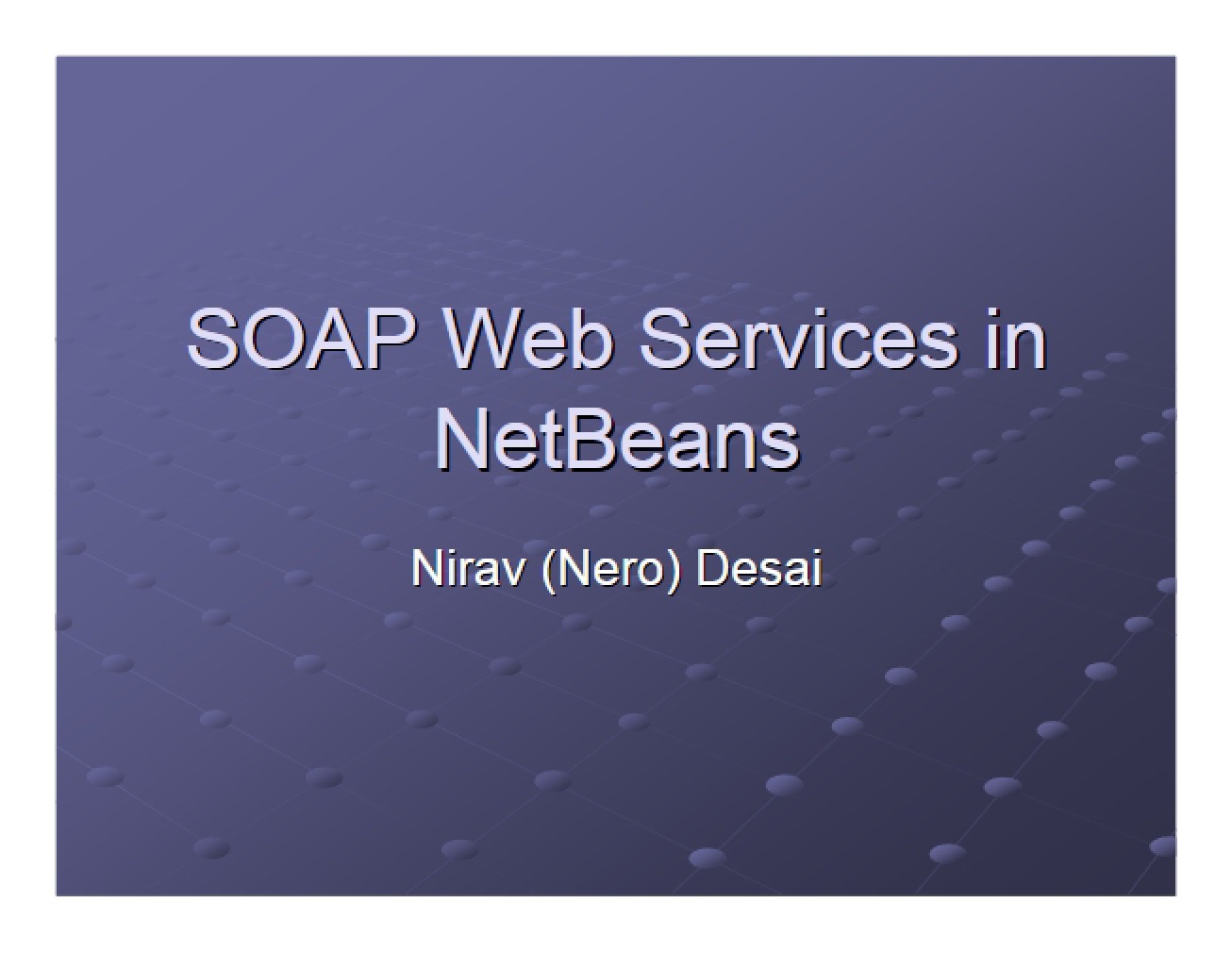 SOAP Web Services Development in NetBeans