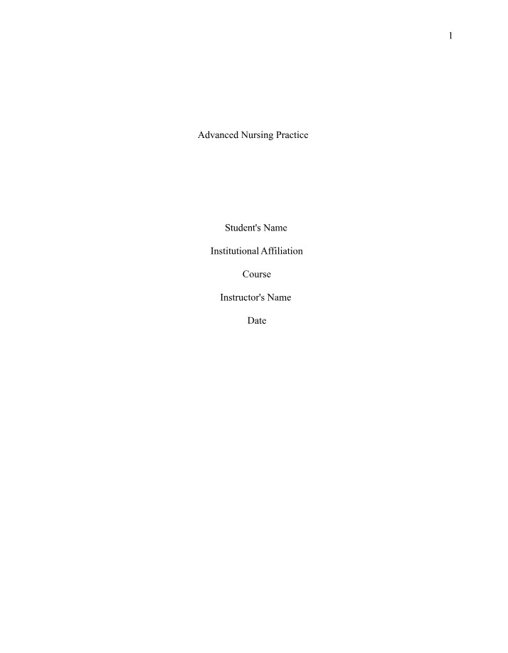 Hamric's Three Primary Criteria for Advancing Nursing Practice
