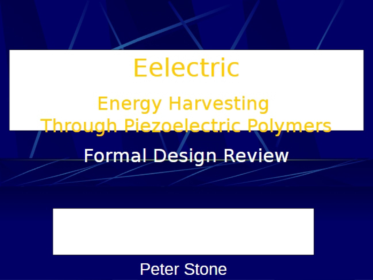 Piezoelectric Polymer Energy Harvesting