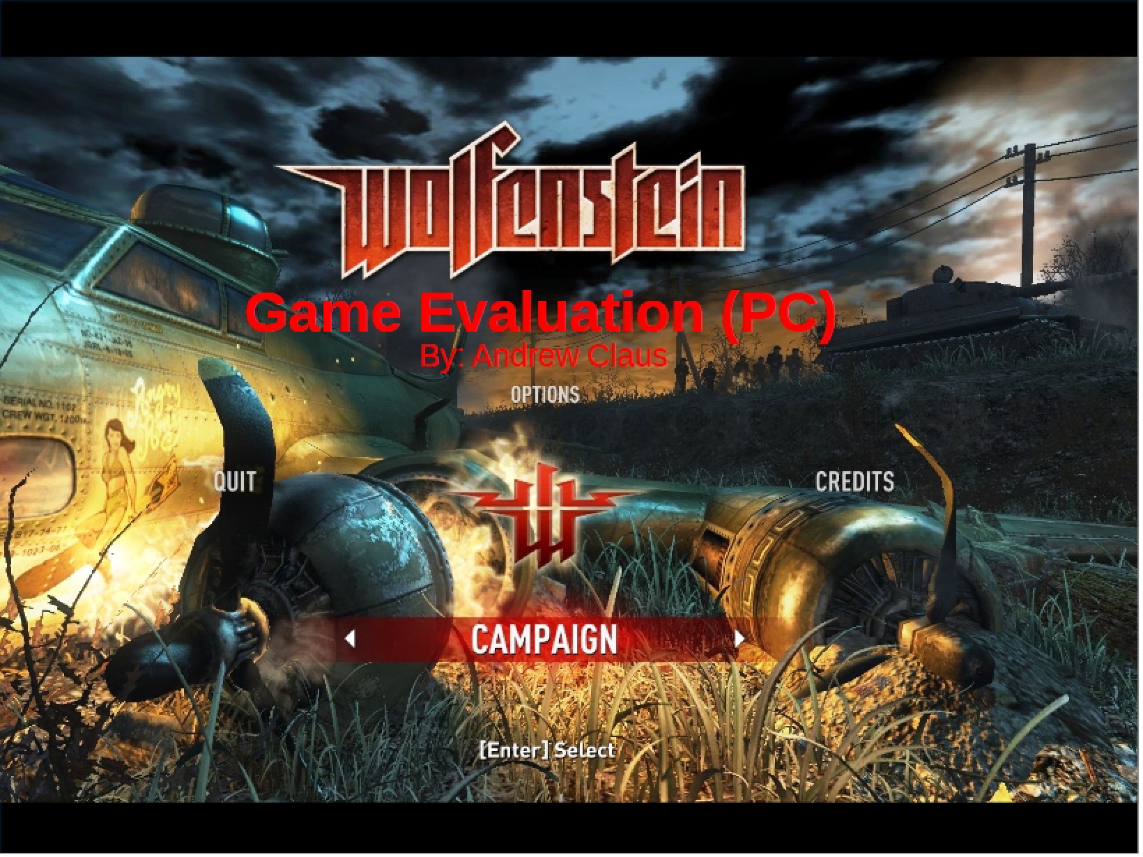 PC Evaluation of Wolfenstein