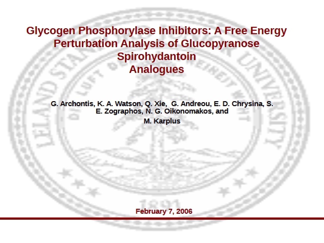 Introduction to Glycogen Phosphorylase Inhibitors
