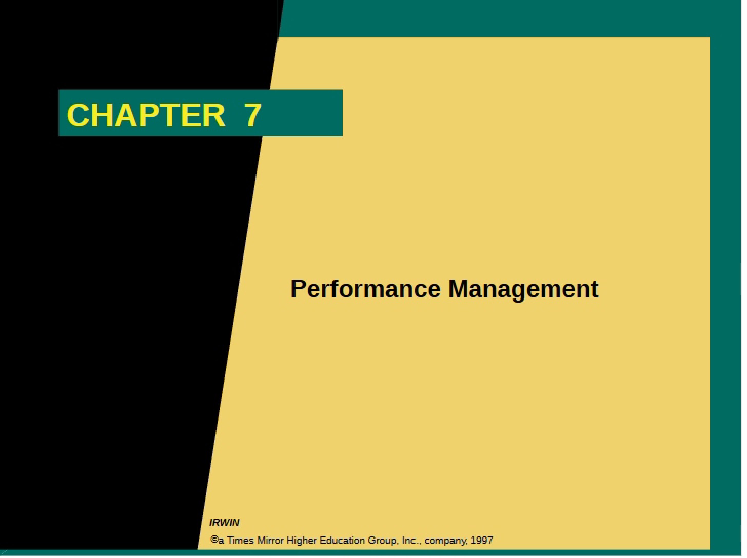 Managing Performance