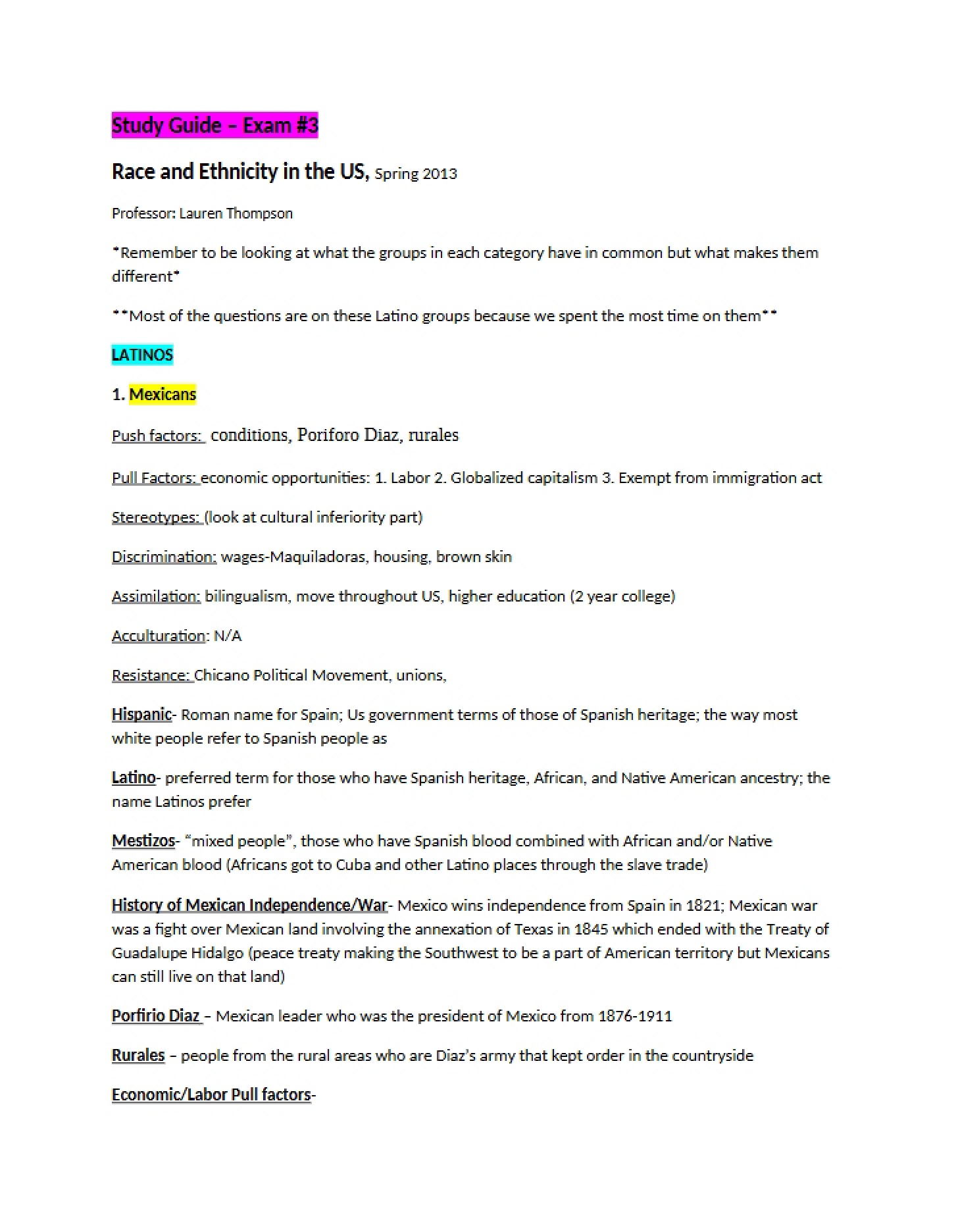 Third Evaluation