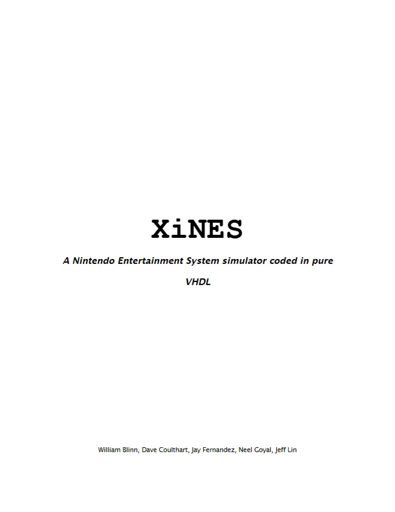 Pure Coded NES Simulator XiNES
