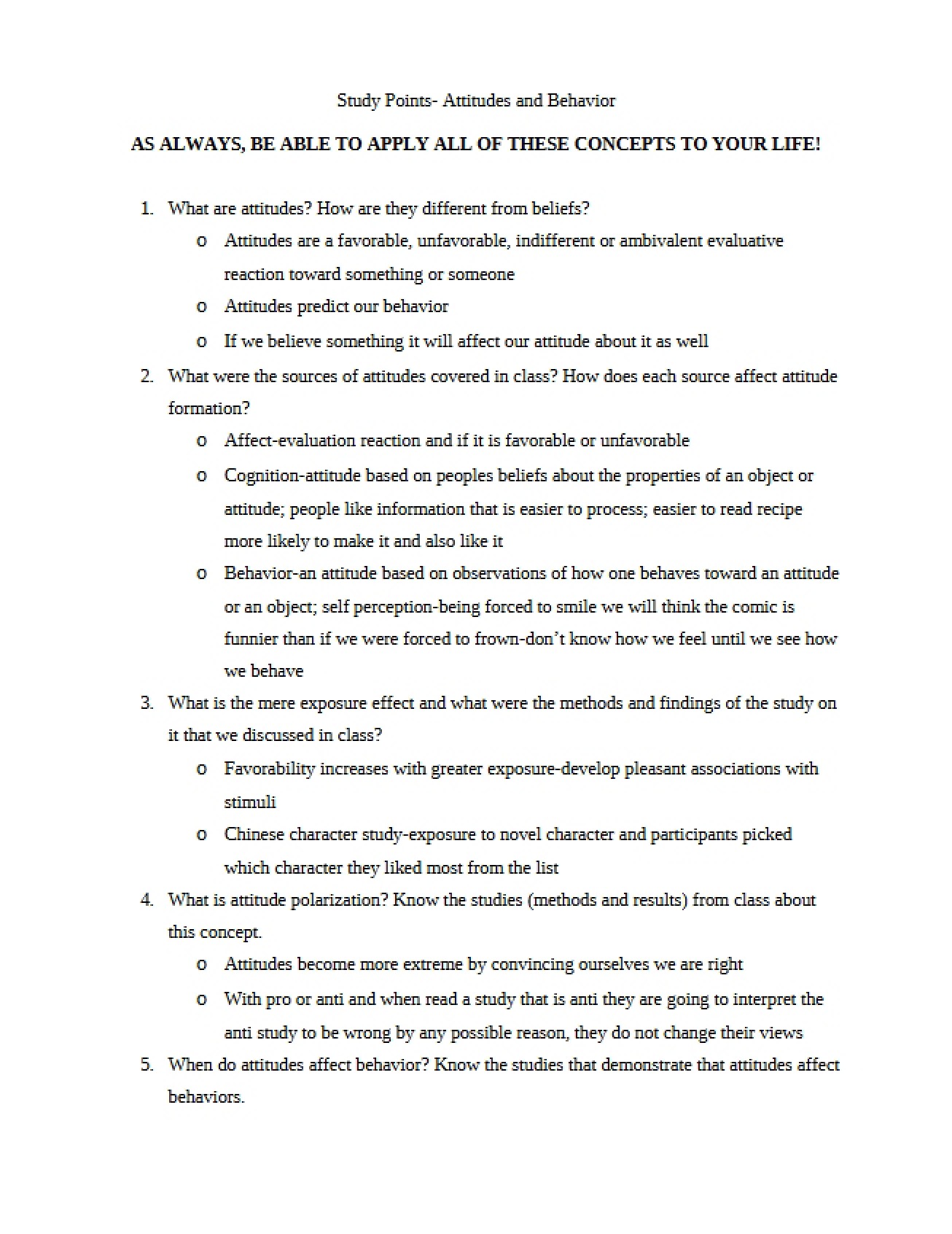 Unit Study Guide
