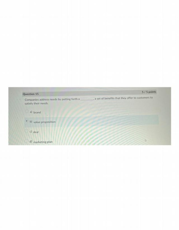 Marketing MG641 Quizzes - 2023