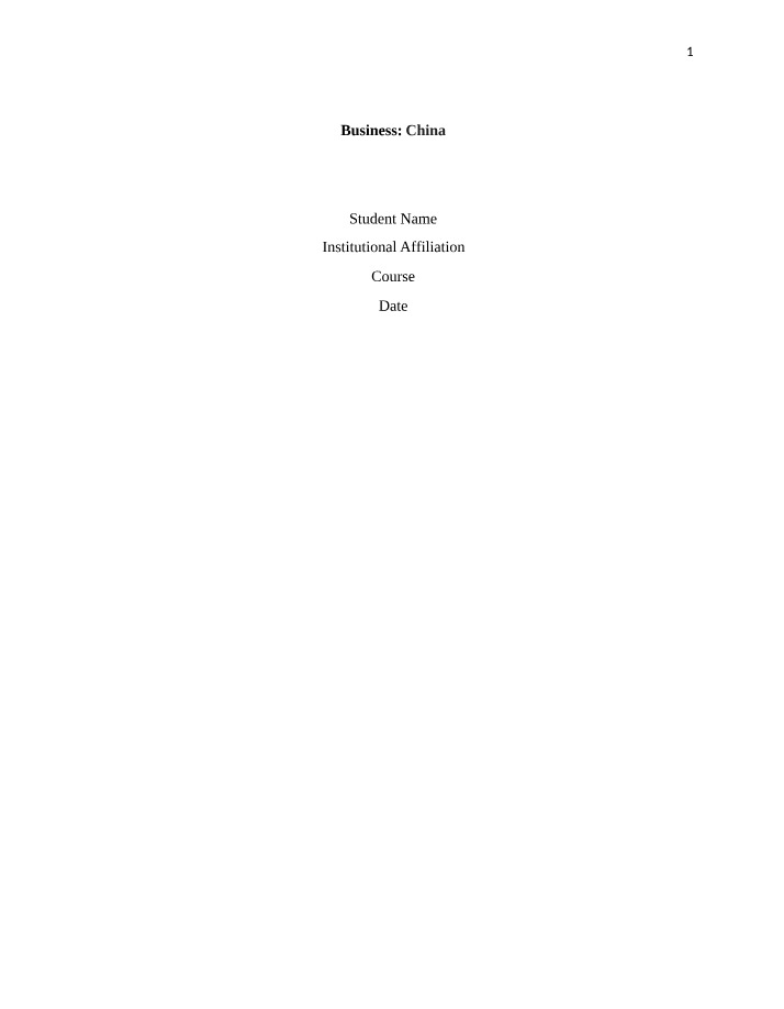 China Business Culture and Communication
