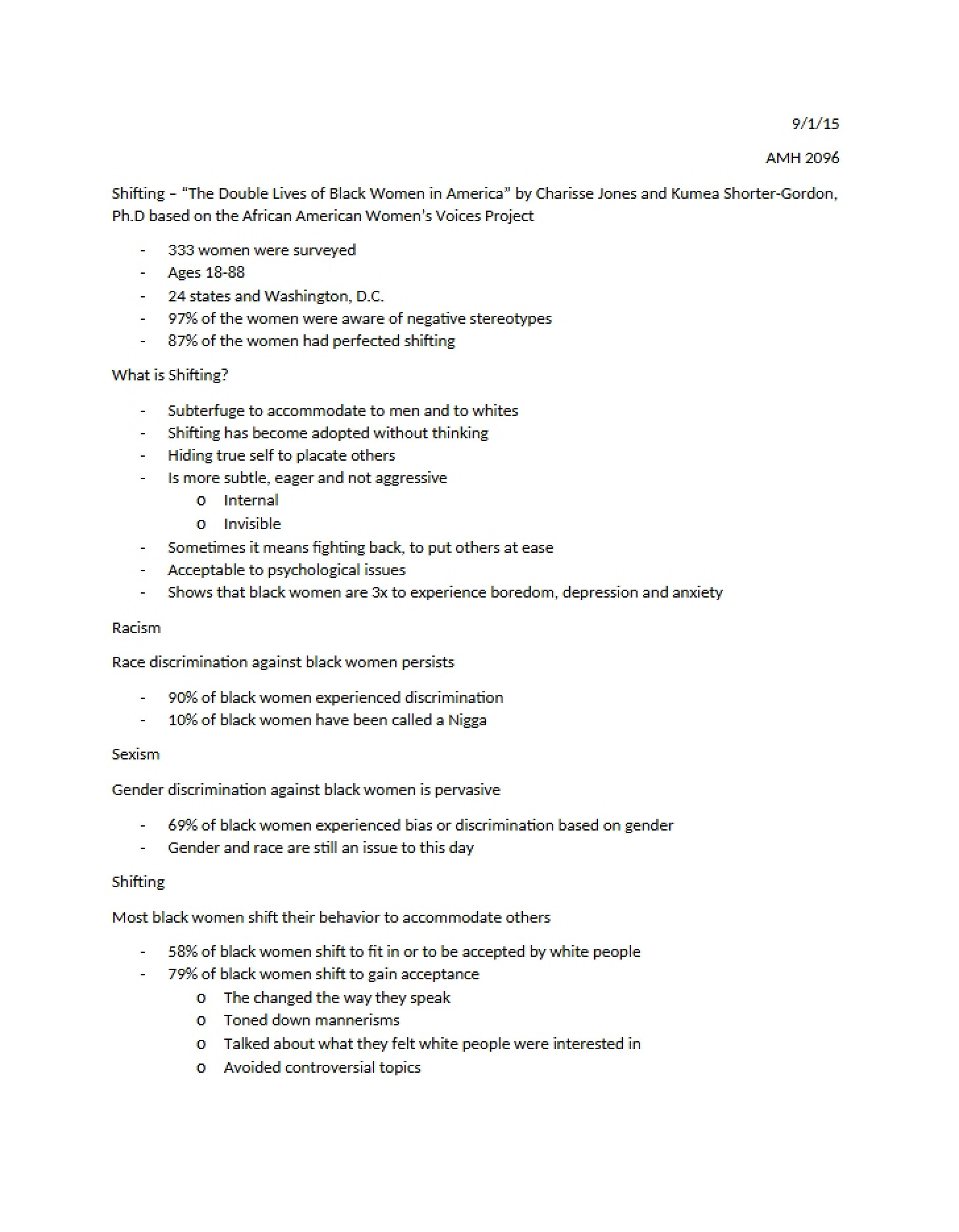 Culminating Semester Performance Review
