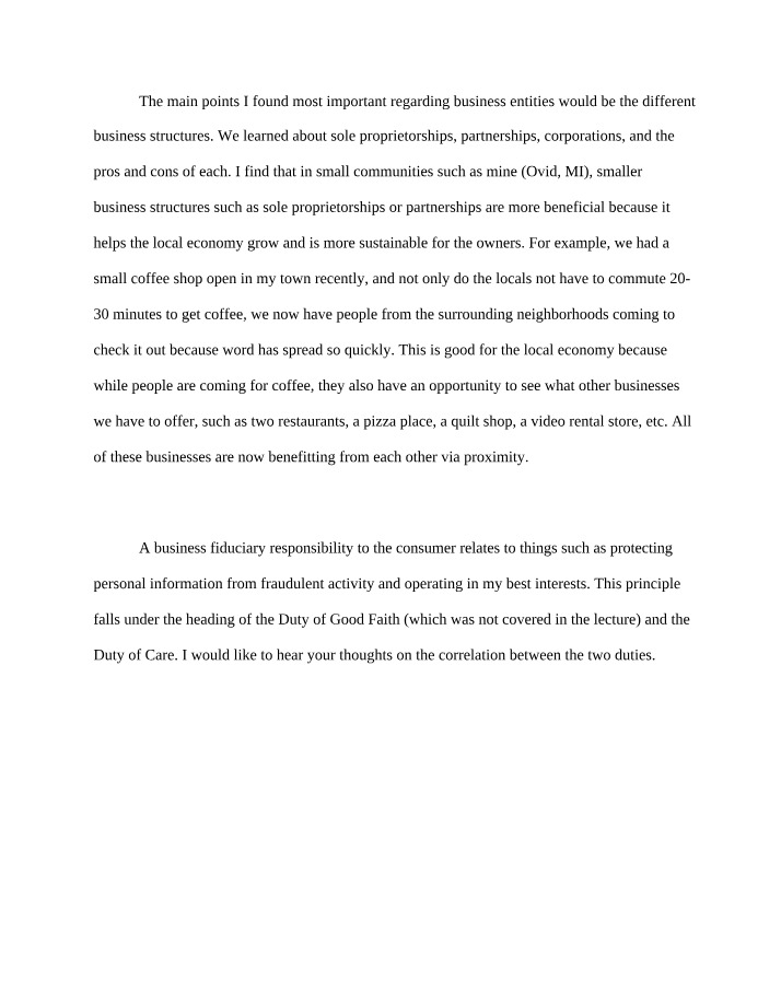 Week 2 Reflection - BUSS213