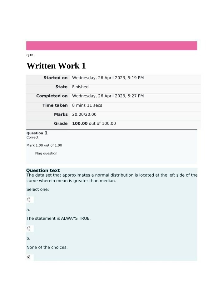 ART234 Written Work 1