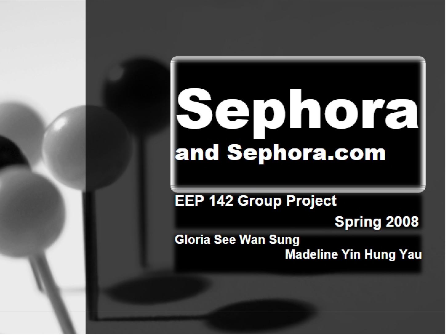 Sephora Project (EEP 142)