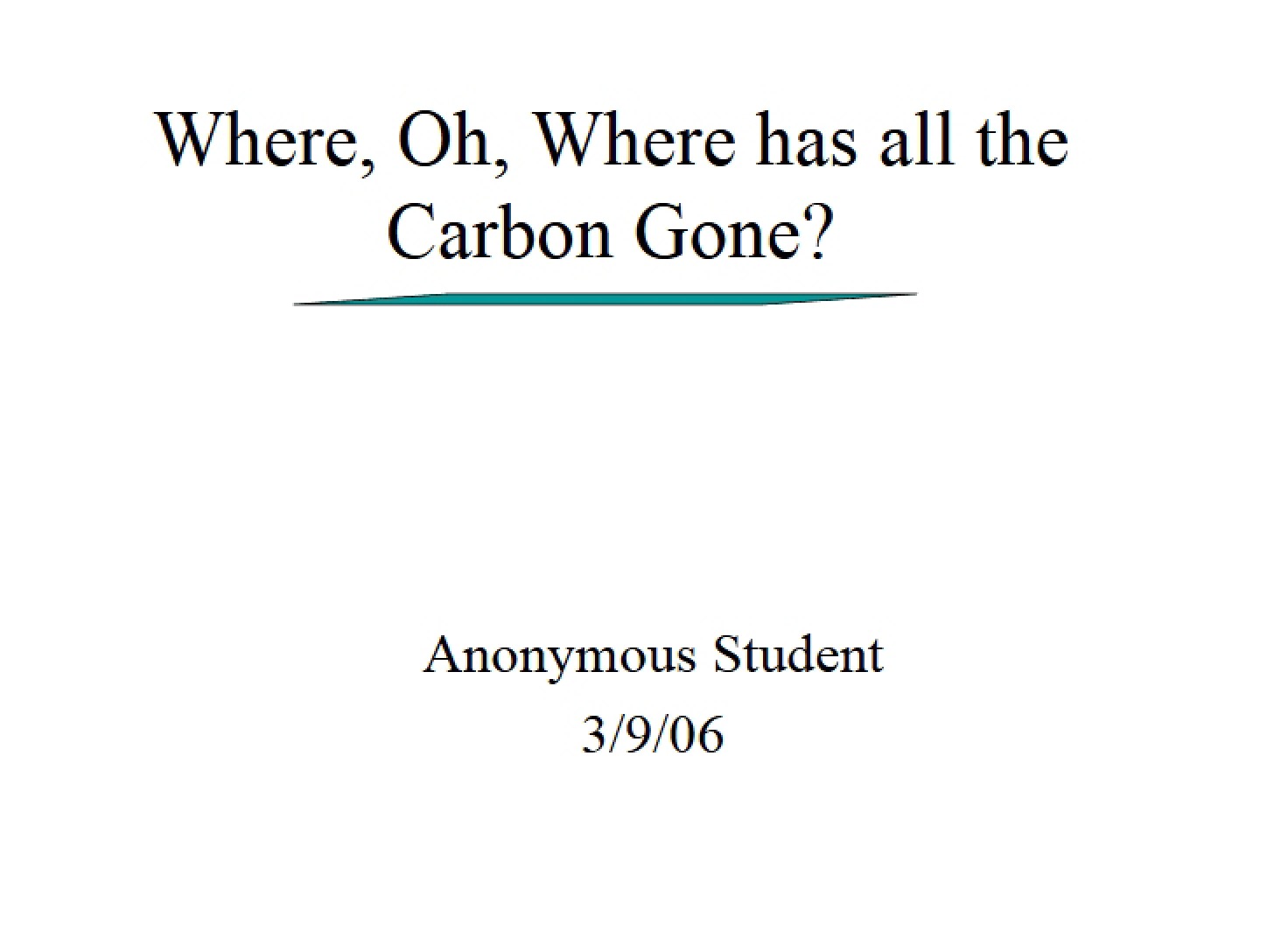 Notes from Lecture