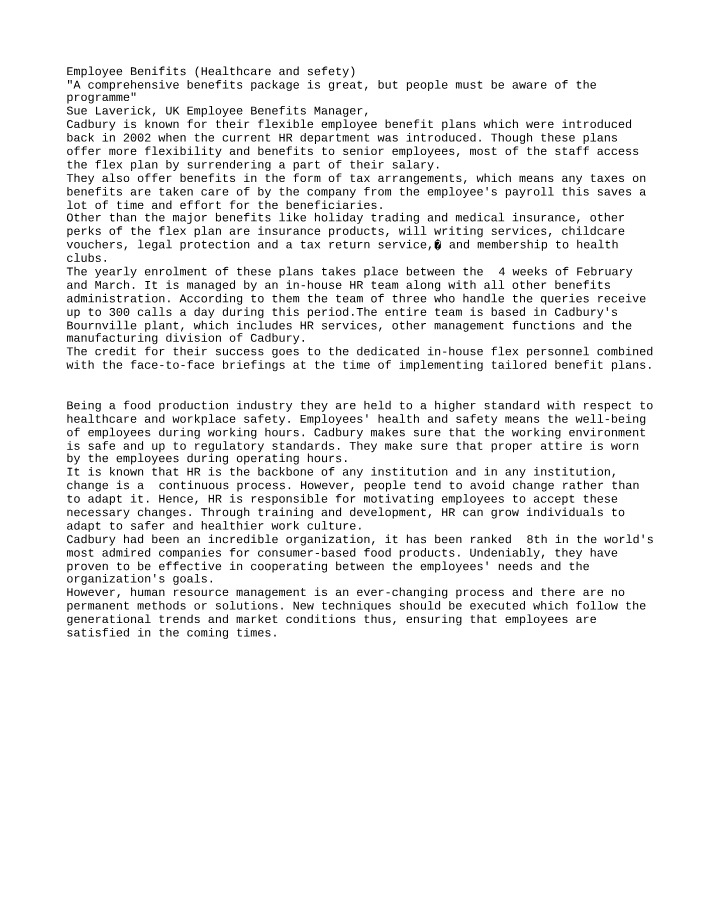 HRM4430 HR Assignment