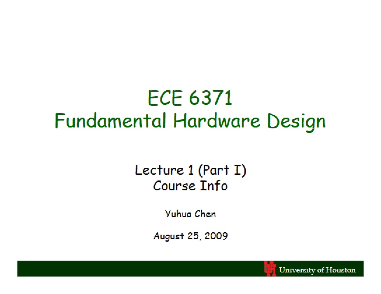 Hardware Design Syllabus