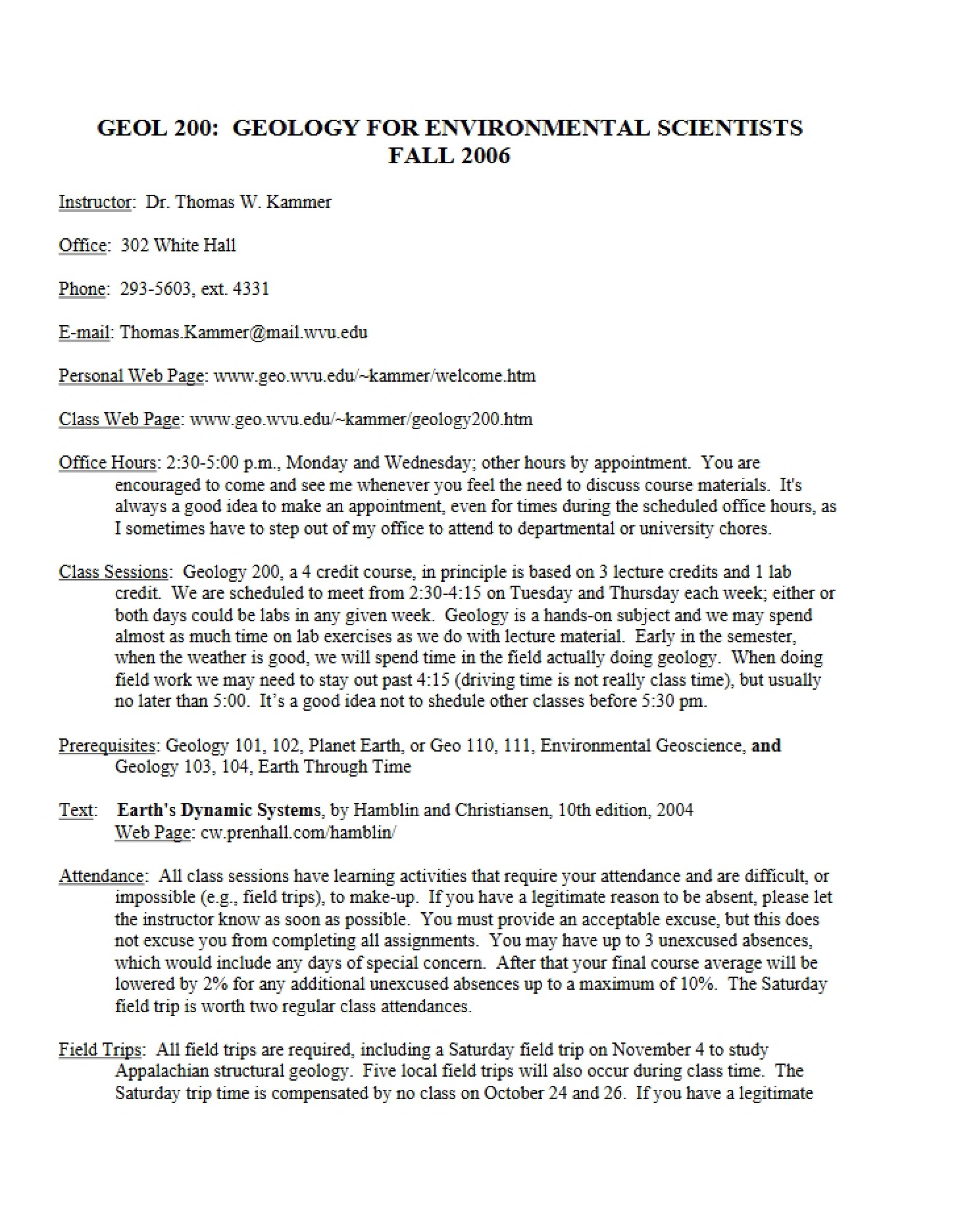 General Syllabus