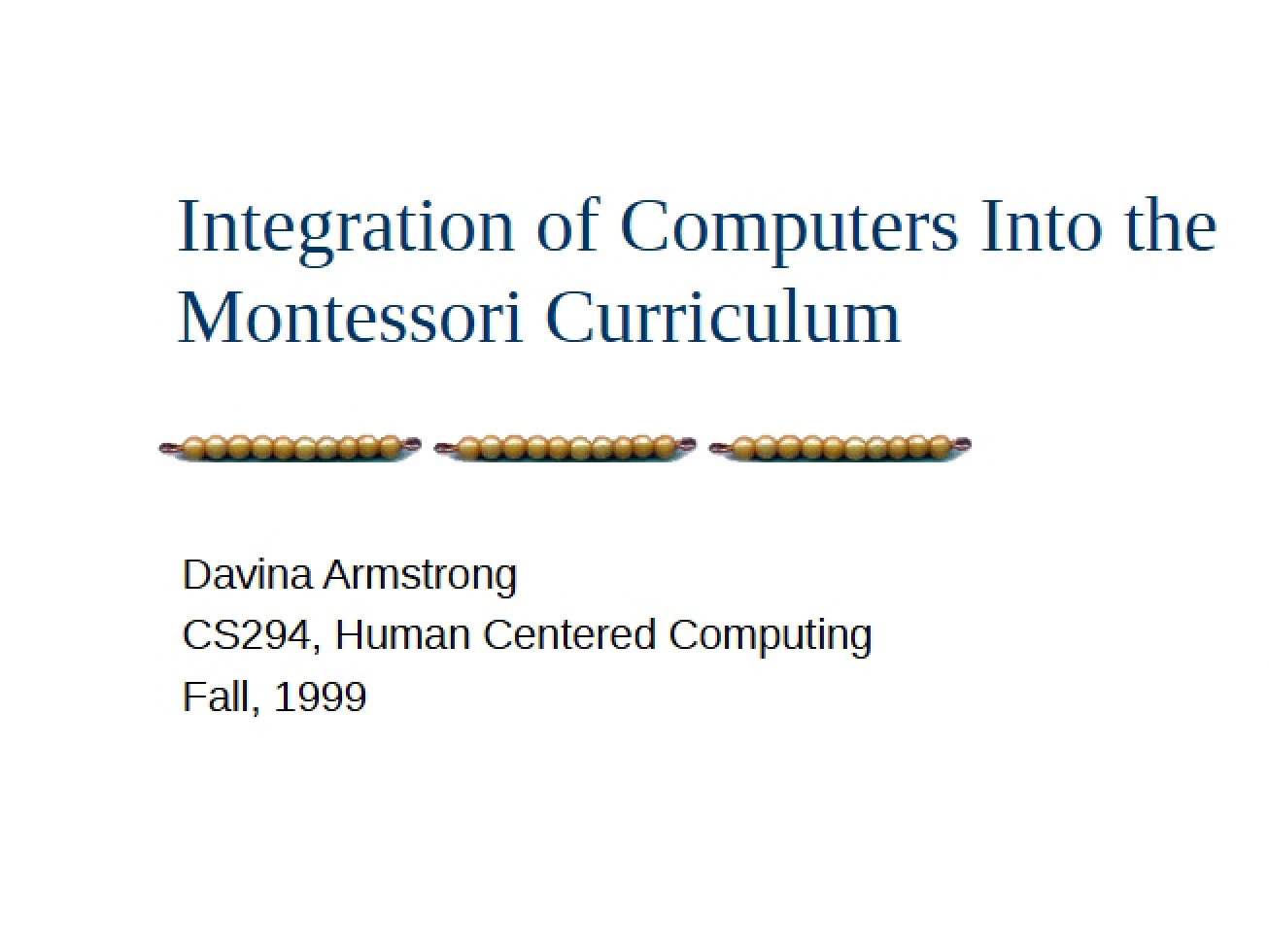 Integrating Computers into the Montessori Curriculum