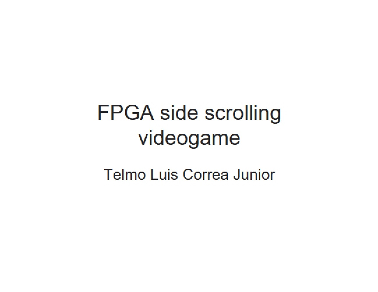 Side-Scrolling Videogame on FPGA