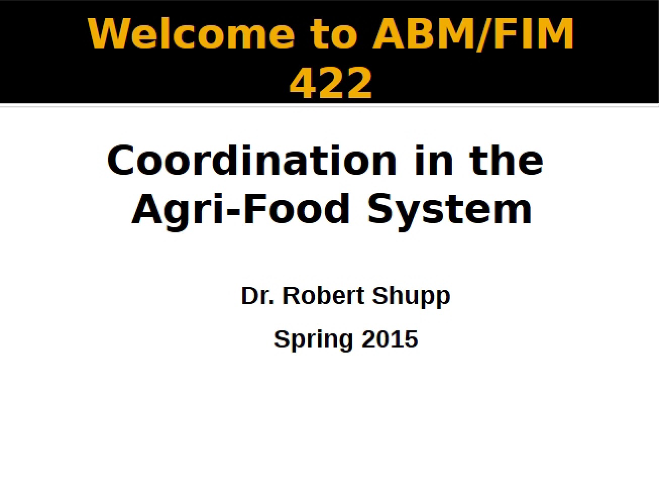 Lecture 1 Welcome Slides