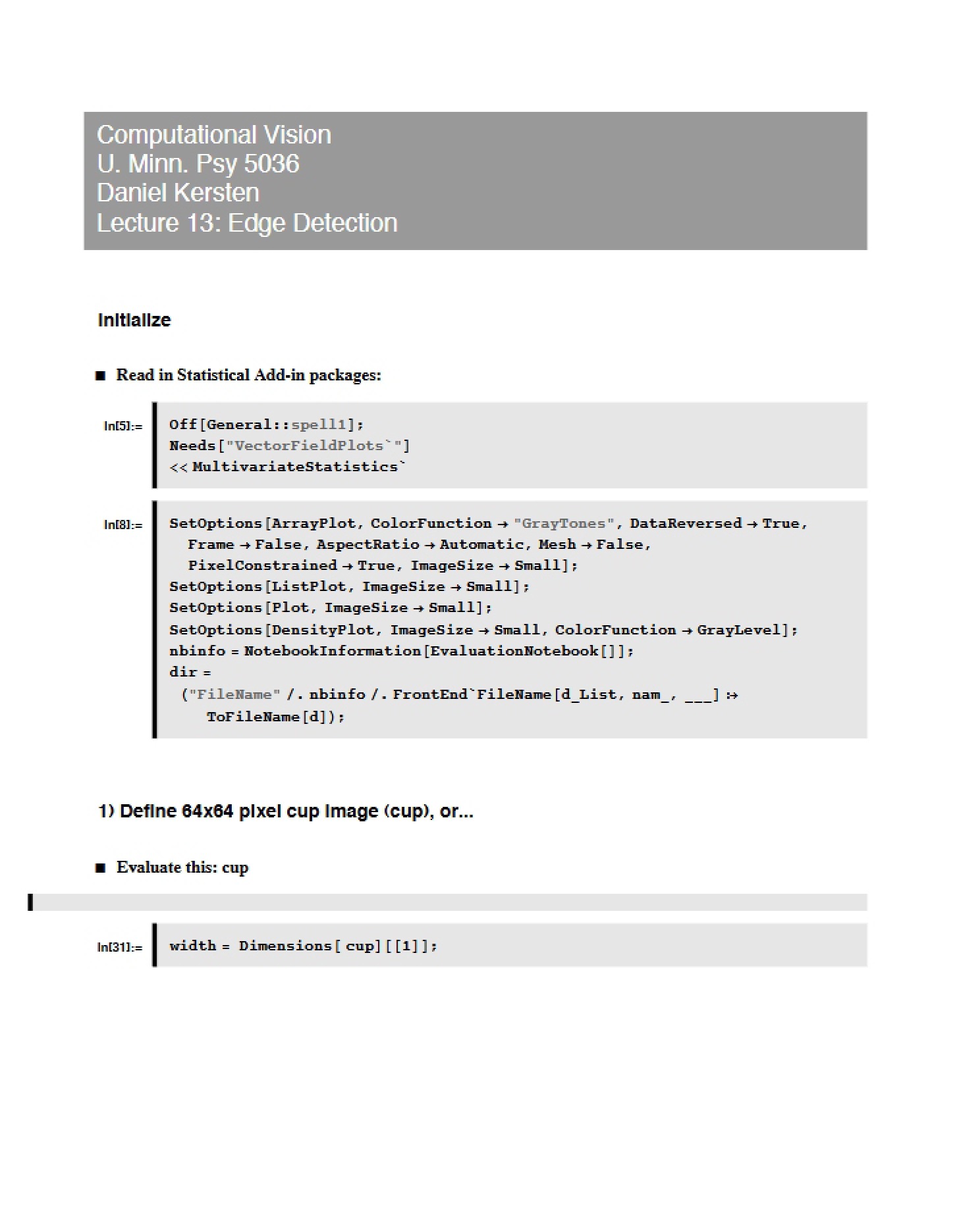 Detection of Edges