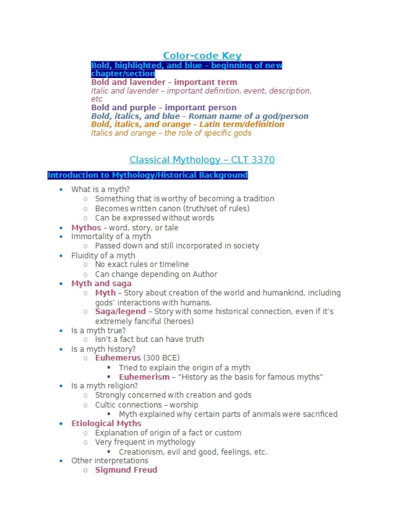 General Course Notes