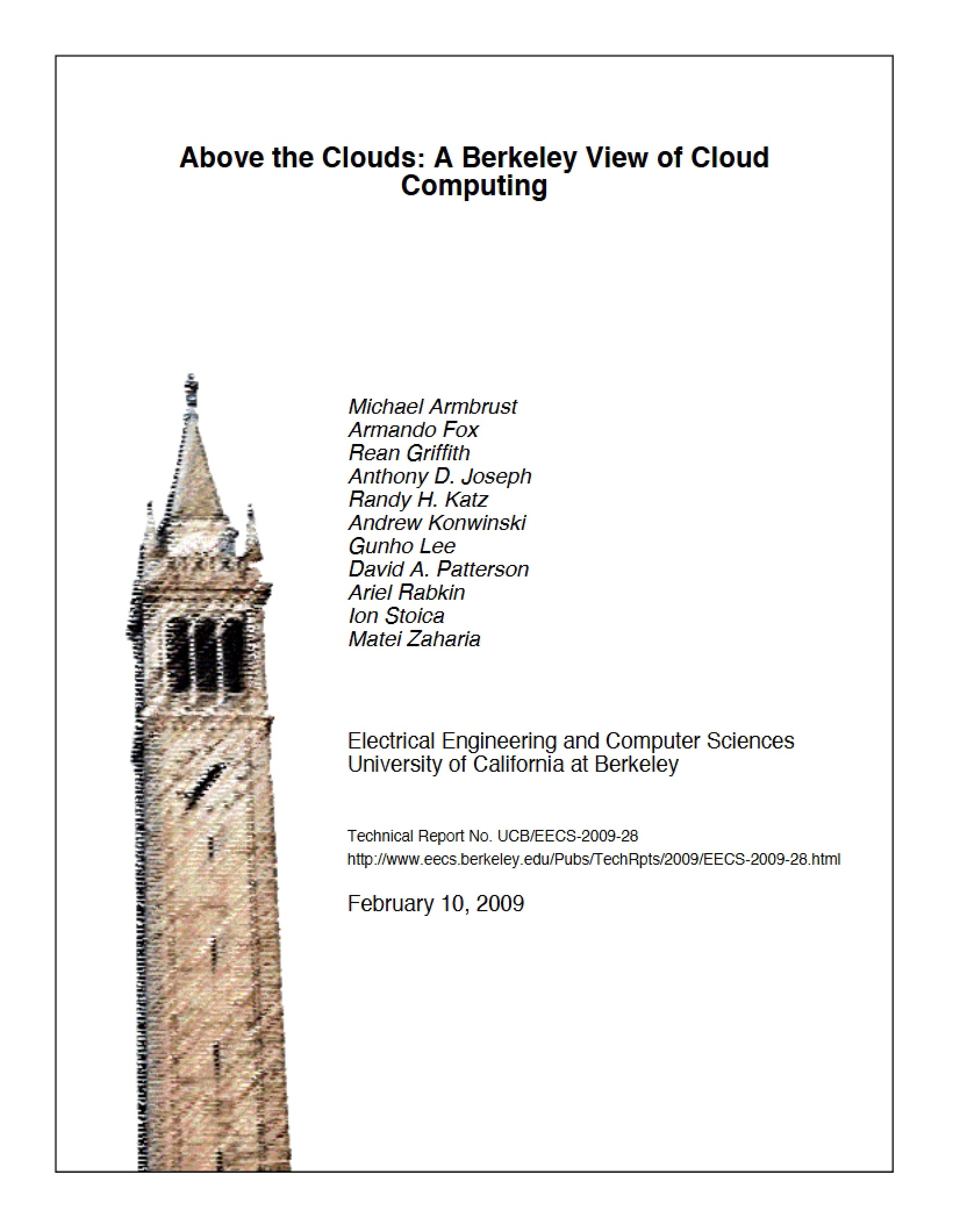 Cloud Computing Perspectives from Berkeley