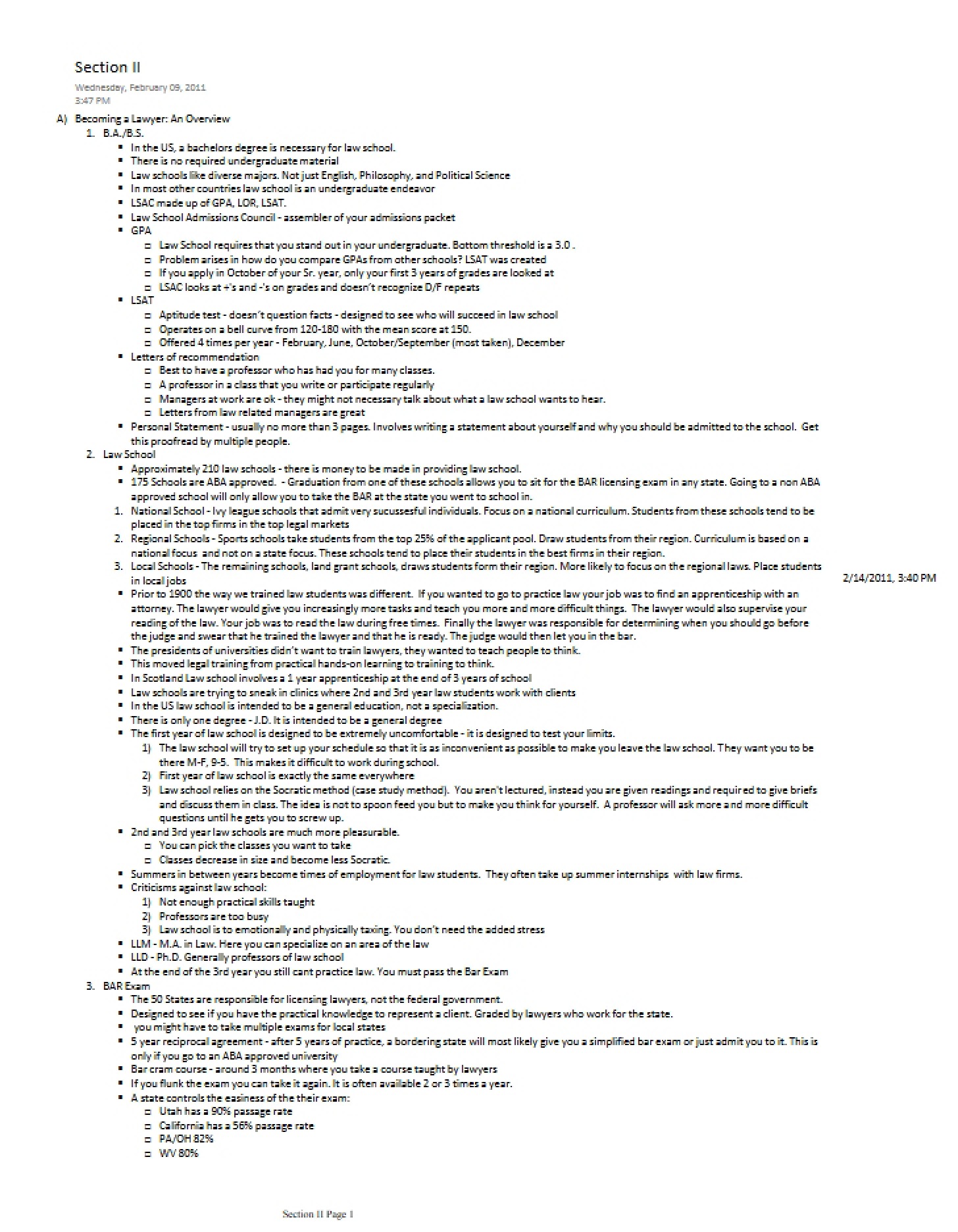 Overview Becoming a Lawyer