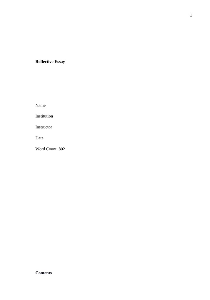 Reflective Essay - BUSINESS4555B